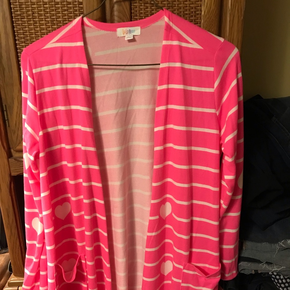 Lularoe Happy Hearts Caroline cardigan